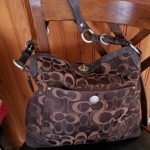 Coach Purse-Chocolate Brown Signature